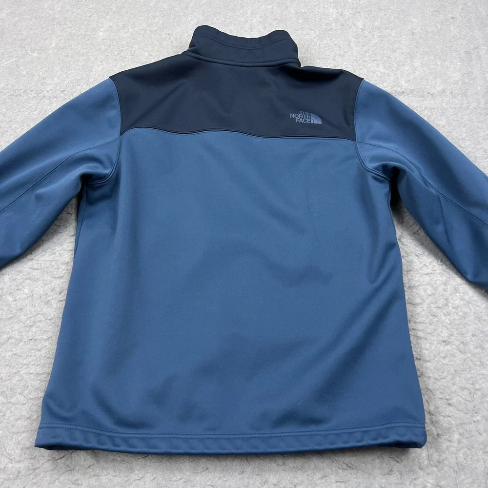 North Face Apex Risor Jacket Men's Medium Blue Full Zip Softshell Windwall Coat*